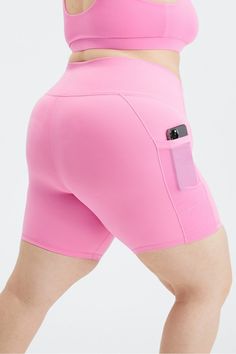 On-The-Go PowerHold® High-Waisted 6'' Short Fabletics pink female Activewear >> Womens >> Bottoms >> Shorts PowerHold plus Training 4-Way Stretch/Chafe-Resistant/Moisture-Wicking/Pockets/UPF Protection Our 5-star pocket style in PowerHold® Female Activewear, Bottoms Shorts, Running Training, Shorts With Pockets, Active Wear For Women, Moisture Wicking, 5 Star, Womens Bottoms, High Waisted