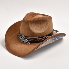 Embrace the Spirit of the West with Our Stylish Cowboy Hat Step out in style with our New Straw Western Cowboy Hat, a versatile accessory designed for both men and women. Whether you're heading to the beach, a party, or simply enjoying a sunny day, this hat combines functionality with fashion. The hat's vintage charm and modern appeal make it an essential addition to your wardrobe. Product Features Material: Crafted from high-quality paper straw, ensuring a lightweight and breathable experience. Western Straw Cap Hat For Outdoor, Western Straw Cap For Outdoor, Western Style Straw Cap For Outdoor, Western Style Straw Cap For Outdoors, Summer Hat Bands For Western-themed Events, Adjustable Americana Hat For Rodeo, Adjustable Americana Hat With Short Brim, Adjustable Wide Brim Americana Hat, Americana Wide Brim Adjustable Hat