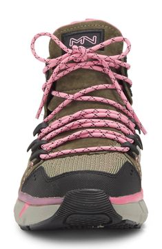 Show off this sporty hiking-inspired sneaker-boot constructed with a ribbed collar, Memory Lux foam cushioning and a grippy lugged sole. 1 1/2" heel Removable insole Leather, synthetic and textile upper/textile lining/rubber sole Imported Low-top Hiking Boots With Laces For Walking, Lace-up High-top Sneakers For Outdoor Activities, Lace-up High-top Sneakers For Hiking, Sporty Mid-top Hiking Boots For Trail Running, Sporty Lace-up Boots, Outdoor High-top Sneakers With Elastic Laces And Round Toe, Outdoor High-top Sneakers With Elastic Laces, Sporty High-top Trail Running Shoes For Hiking, Sporty Waterproof Boots With Boost Midsole For Walking