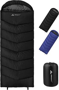 an image of a sleeping bag and accessories