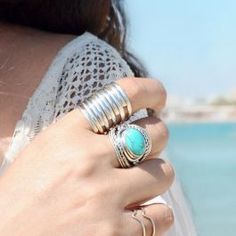 Simple statement wrap ring. The one you wouldn't take off. Made of solid sterling silver. Large Moonstone Ring, Bohemian Style Rings, Fashion Ring Set, Plain Silver Rings, Full Finger Rings, Southwest Boho, Unique Silver Rings, Long Ring, Moonstone Ring Sterling Silver