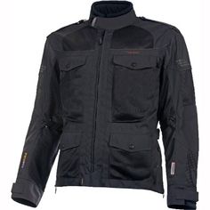 Offers urban military styling combined with top notch technical detailing. Equipped with a sporty 2 stage, wind and waterproof, Thermolite insulated rain jacket, this style delivers the ultimate in multi-season riding comfort and is the most multi-functional sportswear inspired riding jacket on the market. Size: M.  Color: Black. Tech Jacket, Street Motorcycle, Motorcycle Jackets, Riding Jacket, Men Street, Road Racing, Military Fashion, Olympia, Motorcycle Jacket