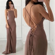 2018 New Style Mermaid Halter Prom Dress,Sexy Open Back Evening Dress,Sexy Backless Party Gown,Sleeveless Prom Gown,Long Sweep Train Evening Gown,36 on Storenvy Sukienki Maksi, Spaghetti Strap Prom Dress, Simple Prom Dress, Floor Length Prom Dresses, Cocktail Dress Prom, Prom Dresses Online, فستان سهرة, Dress Spaghetti, Brown Dress