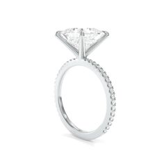 *Note that a gallery rail will need to be added on stone sizes 8.5mm and above Design DetailsThe Tara Ring is crafted with your selection of a moissanite or a lab grown diamond center stone and features round lab grown diamond accents. This ring is available in your choice of 18k gold or platinum. Browse #TheTaraRing hashtag on Instagram for additional photo and video footage. SpecificationsRender depicting an 8mm Princess TrueGem Moissanite. TrueGem Moissanite (D-F color, VVS1-VS1 clarity) or Gallery Rail, Champagne Gold, Video Footage, Lab Grown, Lab Grown Diamonds, Champagne, Platinum, 18k Gold, Lab