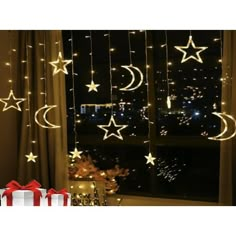 Star Themed Room Decor, Star Bedroom Aesthetic, Led Light Room Ideas, Stars Room Decor, Led Lights Decor, Star Room, Star Bedroom, Eid Decor, Led Curtain Lights