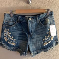 Nwt Brand New Free People Shorts. Gorgeous Detail. Distressed Jean Shorts. Silver Stitching In Embroidery Deco. Smoke Home. Please Message Me With Any Questions. Embroidered High Rise Blue Bottoms, Embroidered Mid-rise Medium Wash Bottoms, Medium Wash Embroidered Mid-rise Bottoms, Embroidered Mid-rise Summer Pants, Embroidered Mid-rise Pants For Summer, Blue Floral Embroidered Cutoff Bottoms, Summer Embroidered Medium Wash Bottoms, Embroidered Medium Wash Bottoms For Summer, Embroidered Cutoff Bottoms In Medium Wash