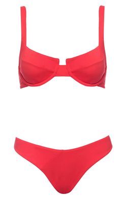 Vetchy's Best Seller bikini loved by fashion and travel influencers. Gorgeous bright Tropical print. New 2021 swimwear collection. Red Swimwear With Removable Bra Pads, Red Swimwear With Removable Bra Pads For Vacation, Red Swimwear With Removable Bra Pads For Beach, Red Padded Swimwear For Summer, Red Seamless Underwire Swimwear, Red Swimwear With Removable Bra Pads For Pool, Chic Red Swimwear For Poolside, Red Padded Swimwear For Beach, Neon Bikinis