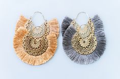 Fringe Earrings/Boho Earrings/large circle fringe tassel gold earrings/ gold fringe/grey fringe Summer Gold Tassel Earrings, Silver Bohemian Tassel Earrings With Fringe, Gold Fringe Earrings For Summer, Bohemian Tassel Earrings With Fringe, Gold Fringe Tassel Earrings For Festival, Bohemian Gold Tassel Earrings With Fringe, Gold Bohemian Tassel Earrings With Fringe, Bohemian Gold Fringe Earrings, Gold Bohemian Earrings With Fringe