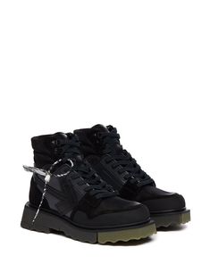 Off-White HIKING SNEAKERBOOT SUEDE/LEA BLACK BLACK - Farfetch Womens Fashions, Retro Film, Hiking Sneakers, Airport Fashion, Aesthetic Shoes, Fashion 2024, Shoe Closet, Pretty Shoes, Sport Sneakers