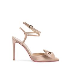 Chic Satin Sandals. Year-Round Evening Essential. Italian-Made Stilettos With Pointed Toe Ankle Strap Silhouette. Dazzling Finish. 10cm Heel. 100% Satin. Made In Italy.