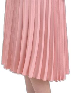 Waist Band, Pleated Skirt, Midi Length, Elastic Waist, Skirt, Band, White