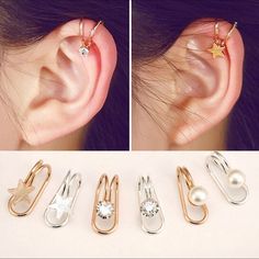 1 Pcs Same Day Shipping Add To Bundle And Save: Buy 2 Get 1 Free (All $15 Jewelry Mix And Match) Perfect Gift For Yourself And Someone You Love Please Look At My Other Beautiful Jewelry And Accessories Lavender Jewelry, قلادات متدلية, Feminine Jewelry, Earrings Colorful, Fake Piercing, Alloy Earrings, Ear Cuff Earings, Pink Lavender, Ear Cuffs