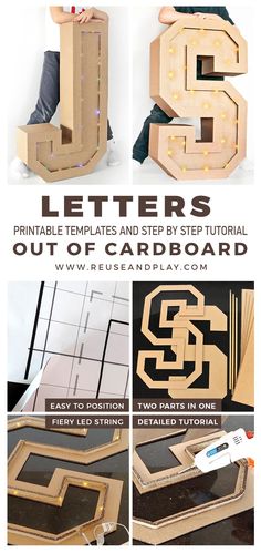 the steps to make a letter out of cardboard