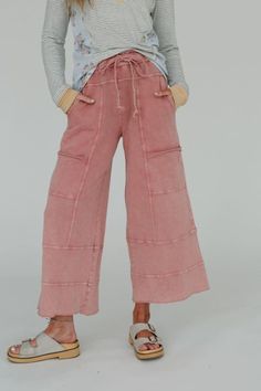 Lucky One Wide Leg Pant - Mauve | Three Bird Nest Comfy Wide-leg Pants For Spring, Relaxed Bottoms With Drawstring For Fall, Relaxed Drawstring Bottoms For Fall, Relaxed Fit Bottoms With Drawstring For Fall, Cute And Comfortable Outfits, Fall Wide Leg Pants With Drawstring And Relaxed Fit, Comfy Wide Leg Bottoms For Fall, Relaxed Wide Leg Bottoms For Fall, Versatile Wide Leg Sweatpants For Fall