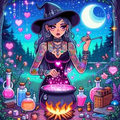 Witchy Drawings, Witchy Pictures, Purple Pfp, Witch Photos, Witch Cottage, Cute Cottagecore, Anime Witch, Goth Halloween