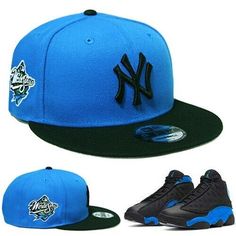 gwbks                                             This Listing is for a brand new with tags Authentic New Era New York Yankees Snapback Hat Match Air Jordan 13 UNC Black Blue Cap   Brand New, Original Tag Attached  Material: 100 % Polyester  High Profile, 1998 World Series Side Patch   Grey Colorway Underneath Brim of Hat  Has a thick , Durable Panel Material  MLB Customized "University Blue" Color Way  100% Authentic Merchandise,Factory Direct   Classic New Era 950 Snapback Hat Feature   Embroi Jordan 13, University Blue, Black Cap, World Series, Air Jordan, New York Yankees, Snapback Hats, Jordan 1, Jordan