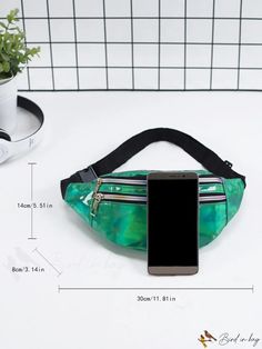 BirdinBag - Holographic Zipper Waist Bag Brazilian Carnival, Dumpling Bag, Adjustable Bag, Polyvinyl Chloride, Bum Bag, Waist Bags, Waist Pack, Bag Style, Bird In Bag