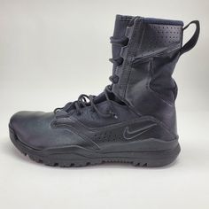 Condition: New Without Box New Nike Sfb Field 2 8" Black Men's Leather Tactical Combat Boot 100% Authentic Nike Product !!! Size: Various The Price Is Firm Please Feel Free To Ask Any Questions You May Have. Thank You For Shopping With Us ! ! ! 28a 175-178 Mens Sneaker Boots, Brown Casual Boots, Nike Sfb, Gore Tex Boots, Nike Sf, Military Tactical Boots, Nike Boots, Tactical Boots, Combat Boot