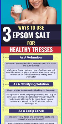 Struggling with greasy and limp hair? Why use commercial hairsprays when you can use Epsom salt? Click here to learn how to use Epsom salt for hair. Epsom Salt For Hair, Salt Benefits, Limp Hair, Turmeric Benefits, Sleep Deprivation, Free Hair, Hair Conditioner