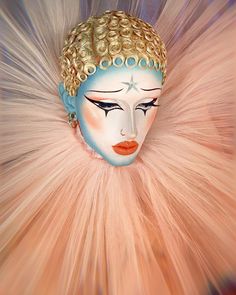 Thunder Makeup, 1920s Makeup Look, Makeup Ideas For Work, Haute Couture Makeup, Mandala Journal, Cute Clown Makeup, Circus Makeup, Futuristic Makeup, 1920s Makeup