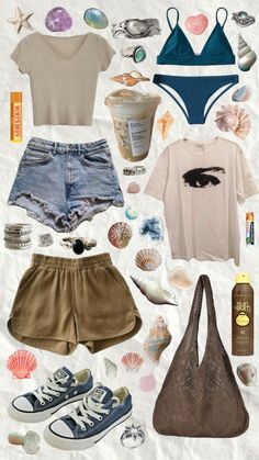 Cute Earthy Outfits, Beachy Grunge, Lake Fashion, Pogue Style, Cutesy Clothes, Dance Style Outfits, Aesthetic Wardrobe, Top Summer Outfits, Skater Outfits