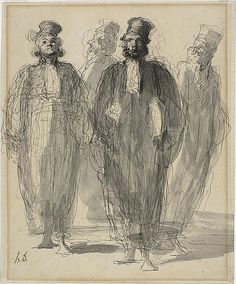 two men standing next to each other in front of a drawing by an unknown man