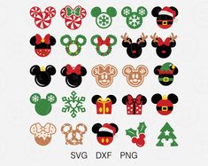 mickey mouse christmas svg cut files