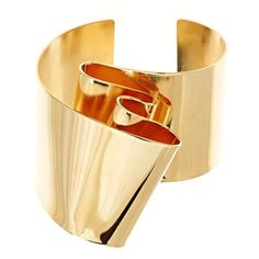 Gold plated brass cuff bracelet from the Brass Band Collection-The Golden Years This is our classic, timeless cuff, and one of our best sellers. The folds evoke Richard Serra. It's an empowering design you'll keep coming back to in your jewelry box! Cuff is hand formed using a 1mm thick sheet that is 1.5" wide. Piece usually is 1/2" above your wrist. Bracelet is made in brass and finished in 14k gold, nickel free plating. We can also make this in rhodium plating or in sterling silver. Send us a All Gold Outfit, Modern Bracelet, Richard Serra, Brass Cuff Bracelet, Cuffs Bracelets, The Golden Years, Brass Cuff, Brass Band, Bangles Design