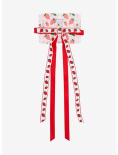 Sweet Society Strawberry Long Hair Bow | Hot Topic Sweet Society Hot Topic, Strawberry Headband, Sweet Society, Strawberry Hair, Hot Topic, Hair Bow, Hair Bows, Show Off, Long Hair