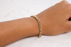 14k Gold Cuban Link Bracelet - Nolita Thick Gold Bracelet, Gold Cuban Link Bracelet, Paperclip Bracelet, Cuban Link Bracelet, Solid Gold Bracelet, Bracelet Stacking, Everyday Bracelet, Gold Link Bracelet, Bracelet Box