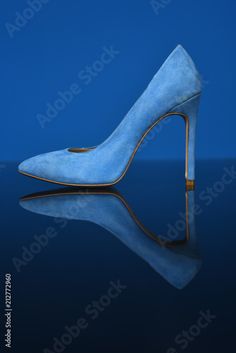 Stock Image: Blue leather shoes on a blue background. Beautiful high and thin stiletto heel shoes. Luxury designer shoes on table. Beauty blog concept. Pale blue female shoes. Trendy fashion feminine background Feminine Background, Luxury Designer Shoes, Fashion Feminine, Female Shoes, Shoes Trendy, Background Beautiful, Shoes Luxury, Heel Shoes, Stiletto Heel