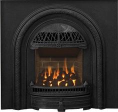 an image of a fireplace with fire in it