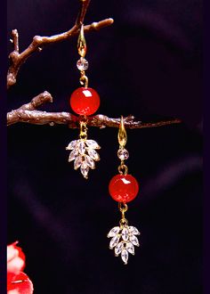 Chic Red Gem Stone Zircon Drop Earrings925 Silver.Made of fine Zircon.Measurement: 4.5cm/1.755" * 1cm/0.39". Matches easily with daily hairstyle, dresses & Shirts Casual Dresses Plus Size, Daily Hairstyles, Winter Print, Long Sleeve Shift Dress, Printed Cotton Dress, Comfort Wear, Gem Stone, Nike Outfits, Black Print