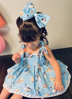 Beautiful bluey dress with free hair bow with your purchase ❤️🎀🛍️ Bluey 3rd Birthday, Bluey Dress, Bluey Costume, Girly Nursery, Bluey And Bingo, Bluey Birthday, Birthday Tutu, Pageant Dress