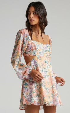 Ebonee Long Puff Sleeve Mini Dress in Flower Crown | Showpo USA Floral Puff Sleeve Dress With Gathered Sleeves For Brunch, Puff Sleeve Floral Dress For Brunch, Floral Print Puff Sleeve Dress For Brunch, Puff Sleeve Dress With Floral Print For Brunch, Floral Lantern Sleeve Dress For Brunch, Feminine Floral Print Puff Sleeve Dress For Brunch, Spring Puff Sleeve Mini Dress For Brunch, Feminine Floral Dress With Gathered Sleeves For Brunch, Summer Floral Print Puff Sleeve Dress With Lantern Sleeves