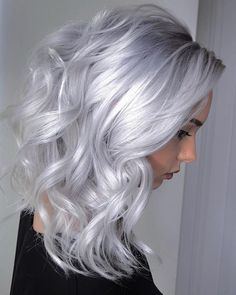 Trendy Summer Hair Colors For 2021 | Platinový Blond, Professional Hair Dye, Silver White Hair, Silver Hair Color, Silver Grey Hair, Spring Hair Color