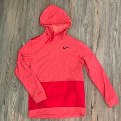 Brand New Condition! Red Fleece Hoodie With Double-lined Hood, Red Sporty Sweatshirt With Kangaroo Pocket, Sporty Red Sweatshirt With Kangaroo Pocket, Nike Red Sportswear Sweatshirt, Nike Workout Hoodie Sweatshirt, Red Nike Sweatshirt With Drawstring Hood, Nike Red Sweatshirt With Drawstring Hood, Nike Red Fleece Hoodie, Red Sporty Hoodie With Kangaroo Pocket