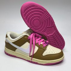 043724 New Without Box A Proceed Of Every Sale Goes To Supporting The Nonprofit Just A Pair Of Shoes. Which Gives A Brand New Pair Of Nikes To A Child From A Troubled Background To Instill Confidence And A Sense Of Belonging Www. Justapairofshoes .Org Brown And Pink Dunks, Pink Gum Sole Custom Sneakers, Pink Nike Casual Custom Sneakers, Nike Custom Pink Sneakers With Gum Sole, Nike Custom Pink Sneakers With Cushioned Footbed, Casual Pink Custom Sneakers With Round Toe, Pink Custom Lace-up Sneakers, Pink Lace-up Custom Sneakers, Pink Low-top Custom Sneakers With Laces