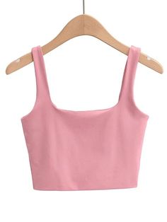 Women Summer Women Sexy Sleeveless Tops Fashion Short Square Collar Tank Tops 6 Colors Small Vest, Short Tank Top, Halter Tops, Tops Fashion, Sleeveless Jacket, Summer Tank Tops, Sleeveless Tops, Solid Clothes, Top Fabric