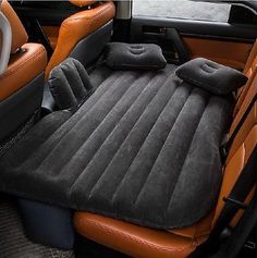 an inflatable car seat is shown with the back seats folded down and facing forward