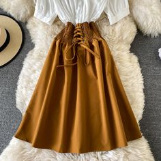 Materials: other Size: one size Color: blue, dark brown, wine red High Waist Brown Skirt, Fitted Midi Skirt In Brown, Fitted Solid Color Brown Skirt, Fitted Solid Brown Skirt, Fitted Brown Skirt Solid Color, Brown Solid Color Knee-length Skirt, High-waist Brown Skirt With Button Closure, Umbrella Skirt, Slim Waist