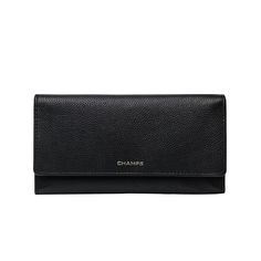 "A stylish silhouette from the Gala Collection, this Champs Leather Flap Clutch Wallet features a snap closure, two inner slip pockets and a gusset pocket with a zippered compartment and additional gusset. A stylish silhouette from the Gala Collection, this Champs Leather Flap Clutch Wallet features a snap closure, two inner slip pockets and a gusset pocket with a zippered compartment and additional gusset. FEATURES RFID-blocking 10 card slots Interior: 1 zip pocket, 2 slip pockets Snap closure 7.75\"H x 4.25\"W x 1.6D Gold-tone hardwareDETAILS Genuine leather Lining: polyester Wipe clean Imported Size: One Size. Color: Black. Gender: female. Age Group: adult." Classic Trifold Wallet With Snap Closure For Travel, Classic Wallet On Chain For Daily Use, Classic Trifold Wallet With Snap Closure For Daily Use, Classic Trifold Wallets With Snap Closure, Travel Wallet Clutch With Snap Closure, Travel Wallet With Snap Closure, Clutch Style, Classic Everyday Wallet On Chain With Card Slots, Classic Clutch Wallet With Snap Closure, Classic Trifold Wallet With Zipper For Business