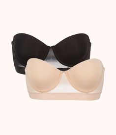 Bundle up! Snag the duo pack and save $20 on this strapless fave.  This smooth strapless is a must-have staple you need in your wardrobe STAT. With it's classic balconette shape and smooth cups, it mimics your fave t-shirt bra, but with that extra hold and lift you need in a strapless bra!  Our bras are designed to blend the best elements of athleisure and lingerie — minimal design for maximum comfort and support. If you're in between band sizes, size up! Best Strapless Bra, Dr Items, Strapless Bras, Bra Size Guide, New Bra, Perfect Bra, Everyday Bra, Demi Bra, Outfits 2022