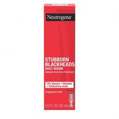 Help clarify your complexion with Neutrogena Stubborn Blackheads Daily Acne Facial Serum. Other exfoliants--2.5% mandelic acid and 2.5% polyhydroxy acid—are included in our formula with salicylic acid to help prevent and clear up breakouts. Salicylic Acid Acne, Mandelic Acid, Acne Facial, Salicylic Acid, Facial Serum, Blackheads