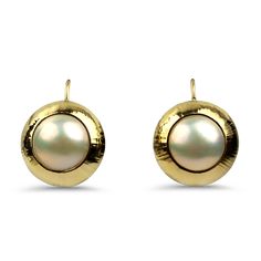 1870 Collection Earring 1870 Collection 14K Yellow Gold Mabe Pearl Dome Drop Earrings Luxury Gold Brass Pearl Earrings, Luxury Chic Yellow Gold Pearl Earrings, Luxury Refined Round Pearl Earrings, Luxury Yellow Gold Timeless Pearl Earrings, Luxury Elegant Pearl Earrings In Brass, Luxury Hypoallergenic Yellow Gold Pearl Earrings, Luxury Brass Pearl Earrings For Wedding, Luxury Refined Yellow Gold Pearl Earrings, Luxury Timeless Yellow Gold Pearl Earrings