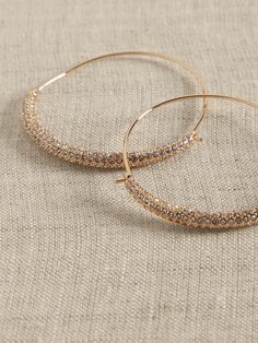 Pave Hoop Earrings | Banana Republic Factory Pave Hoop Earrings, Thousand Dollars, Craft Fair, Craft Fairs, Statement Pieces, Banana Republic, Jewelry Collection, Personal Style, Wish List