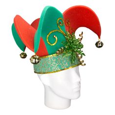 This Special Christmas Jester Hat will definitely make you stand out at your next Party, Hora Loca, Wedding, Corporate Event, Birthday, Quinceanera, or Halloween Party! It can be used as a wedding hats, top hats, photo booth props, or a party favor. Themed Red Party Hat, Red Christmas Costume Hat For Party, Red Christmas Party Costume Hat, Red Christmas Costume Hat, Red Christmas Costume Hat And Headpiece, Adjustable Holiday Costume Hats, Fun Red Costume Hats And Headpieces For Party, Themed Party Hat For Carnival, Adjustable Christmas Costume Hats