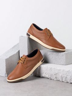 A81Q06-brown  Collar    Skate Shoes Embellished   Men Shoes Casual Brown Lace-up Shoes With Textured Sole, Brown Low-top Lace-up Shoes For Business Casual, Brown Brogue Lace-up Flat Shoes, Brown Synthetic Leather Shoes With Flat Heel, Brown Synthetic Dress Shoes For Business, Casual Flat Heel Synthetic Dress Shoes, Brown Plain Toe Lace-up Shoes For Fall, Brown Low-top Lace-up Shoes With Textured Sole, Brown Plain Toe Lace-up Shoes For Business Casual