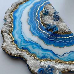 Resin Geode Class Blue Art Painting, Geode Resin Art, Resin Art Canvas, Abstract Resin Art, Resin Geode Art, Geode Wall, Agate Art, Resin Art Supplies, Resin Paint