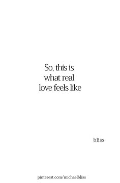 a book cover with the words so, this is what real love feels like bliss